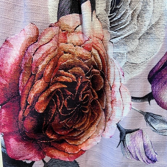 ASOS Petite Floral Sheath Dress V Back Purple Size US 2 XS - Picture 8 of 13